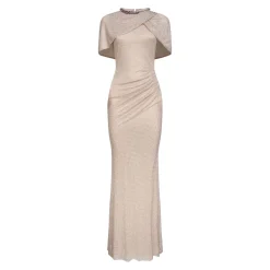 Self Portrait Kjoler*Champagne Rhinestone Maxi Kjole Beige