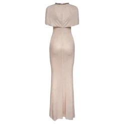 Self Portrait Kjoler*Champagne Rhinestone Maxi Kjole Beige