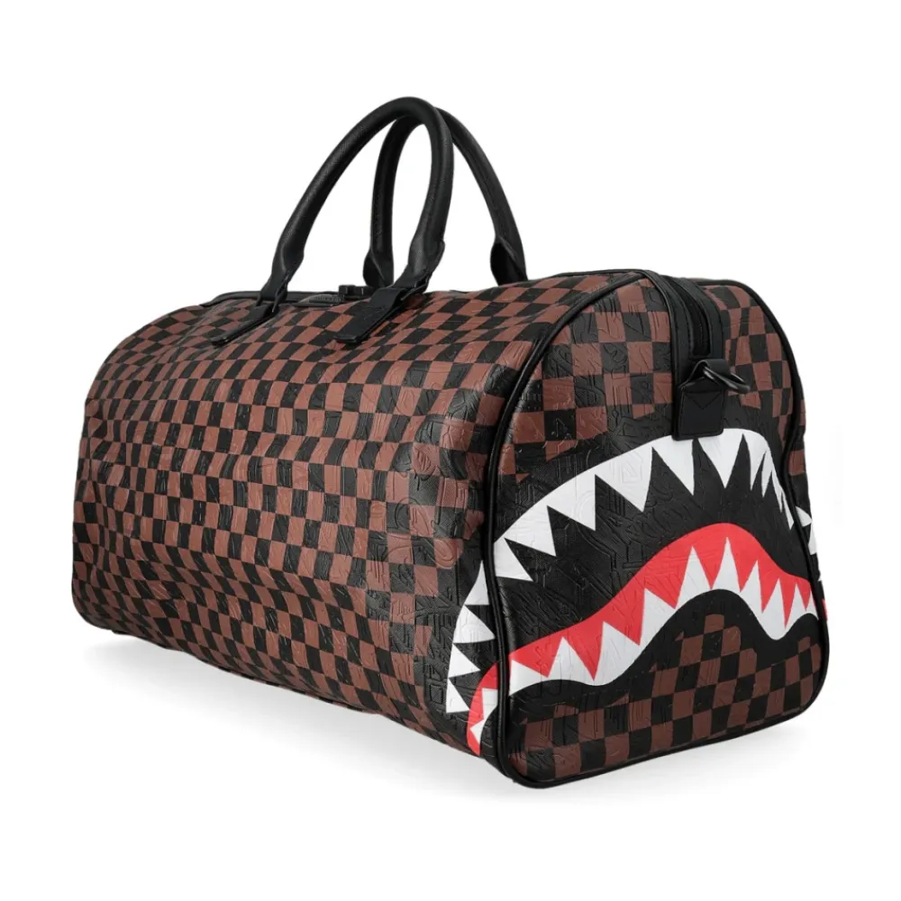 SPRAYGROUND Rejsetasker*Check 2 Emboss Duffle Brun