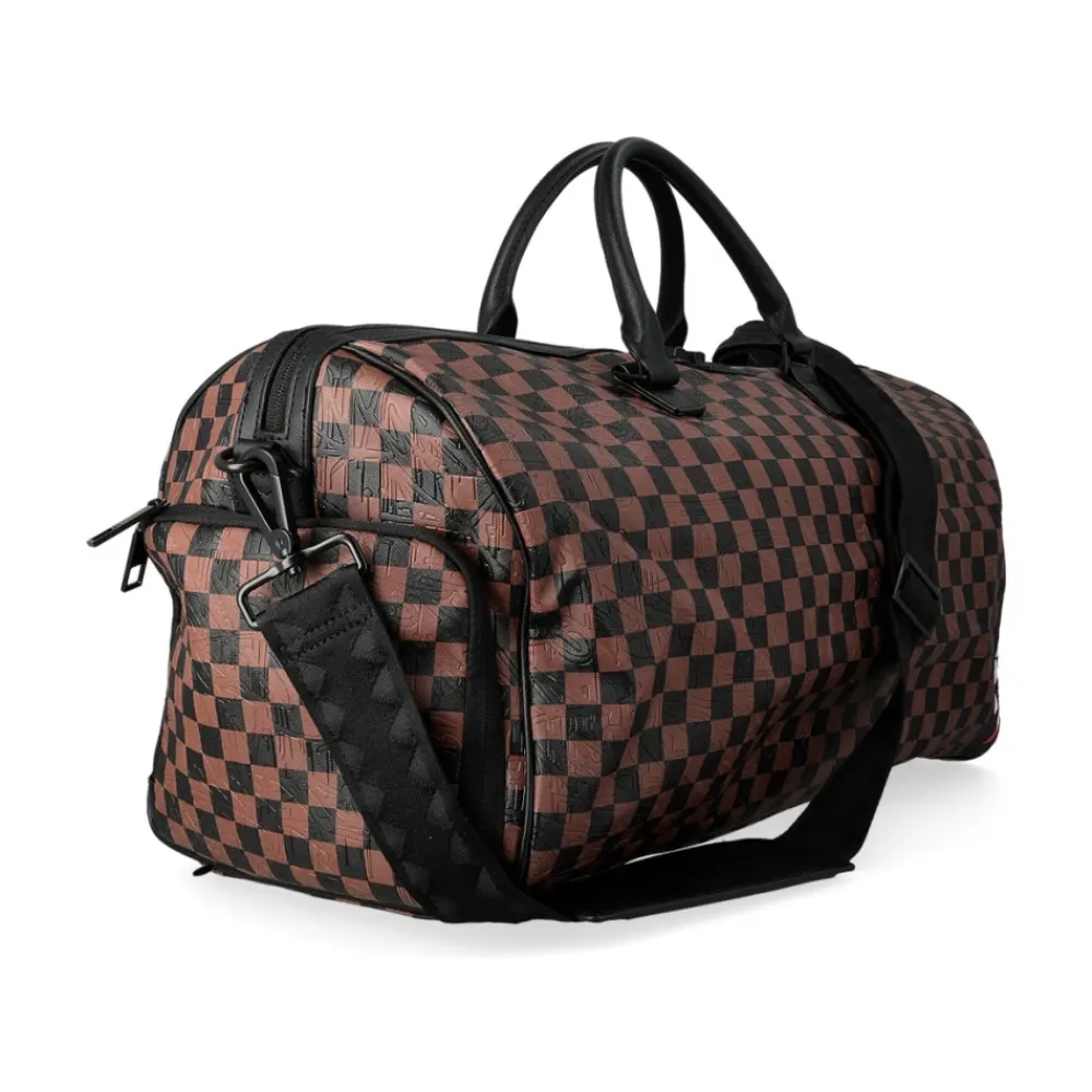 SPRAYGROUND Rejsetasker*Check 2 Emboss Duffle Brun