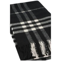 Burberry Tørklæder*Checked Cashmere Scarf Sort