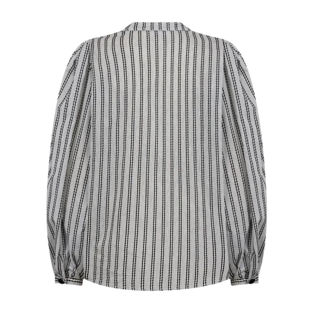 Co'Couture Bluser & Skjorter*Chic Sort og Hvid V-Shirt Grå