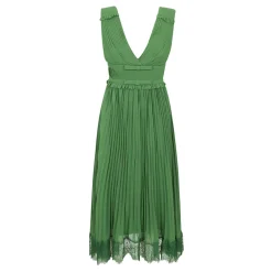 Self Portrait Kjoler*Chiffon Midi Kjole Grøn