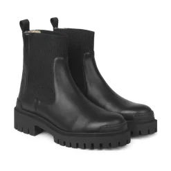 Angulus Chelsea Boots*Chunky Chelsea Boot i Læder Sort