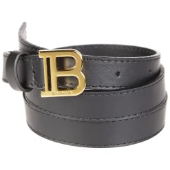 Balmain Bælter*Cintura Logo Oro Sort