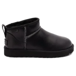 UGG Støvler*Classic Ultra Mini Leather Regenerate Støvler Black Sort
