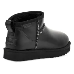 UGG Støvler*Classic Ultra Mini Leather Regenerate Støvler Black Sort