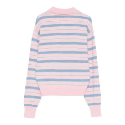 Guest In Residence Striktrøjer & Sweatere*Collegiate Stripe Cashmere Polo Pink