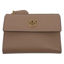 PINKO Punge & Kortholder*Compact Wallet Vitello Seta Beige