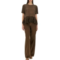 UMA WANG T-Shirts*Contemporary Draped Knit Top Brun