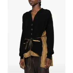 UMA WANG Striktrøjer & Sweatere*Cotton and Silk Cardigan Sort