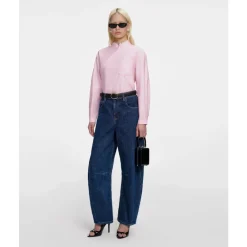 Self Portrait Bluser & Skjorter*Cotton Asymmetric Shirt Pink