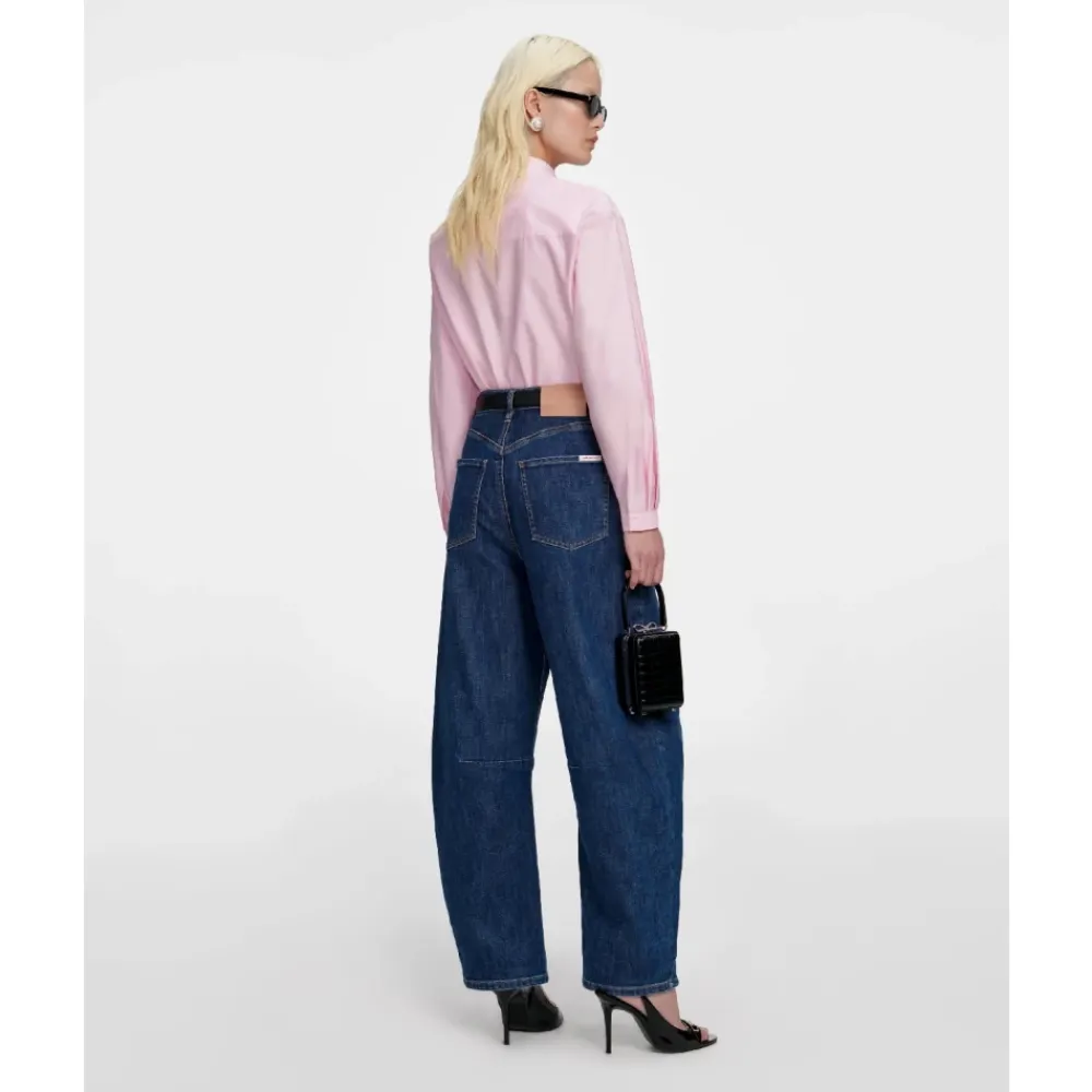 Self Portrait Bluser & Skjorter*Cotton Asymmetric Shirt Pink