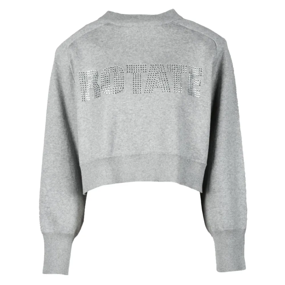 ROTATE Birger Christensen Striktrøjer & Sweatere*Cotton Cashmere Striktrøje Grå