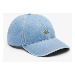 Lacoste Huer & Kasketter*Cotton Denim Cap Blå