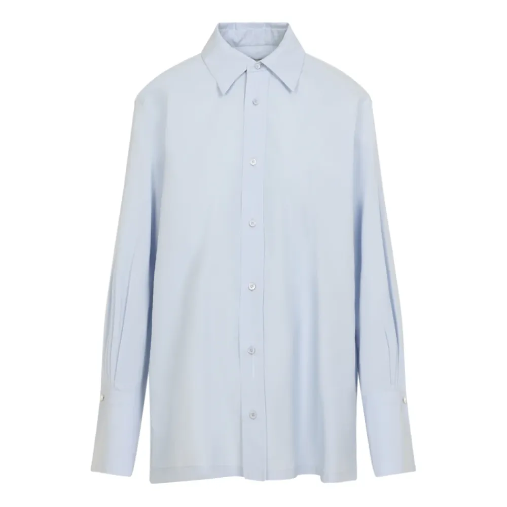 Carven Bluser & Skjorter*Cotton Poplin Shirt Blå