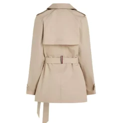 Tommy Hilfiger Frakker*Cotton Short Trench Beige