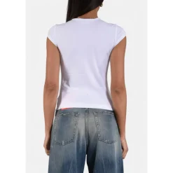 Diesel T-Shirts*Cotton Stretch T-Angie T-shirt Hvid
