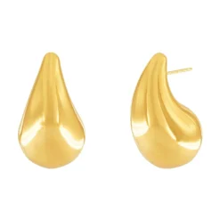 Dansk Copenhagen Smykker*Courage Waterproof Paisley Earring 18K Gold Plating Gul