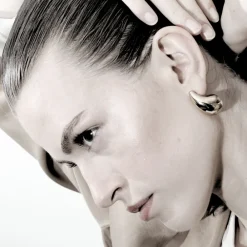 Dansk Copenhagen Smykker*Courage Waterproof Paisley Earring 18K Gold Plating Gul