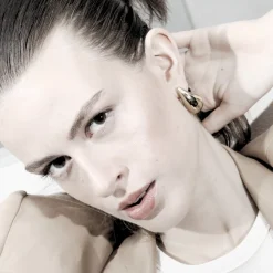 Dansk Copenhagen Smykker*Courage Waterproof Paisley Earring 18K Gold Plating Gul