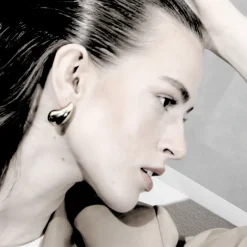 Dansk Copenhagen Smykker*Courage Waterproof Paisley Earring 18K Gold Plating Gul