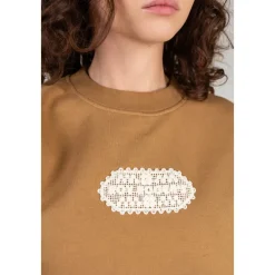 Roy Roger's Sweatshirts|Striktrøjer & Sweatere*Crew Neck Old Glory Brun