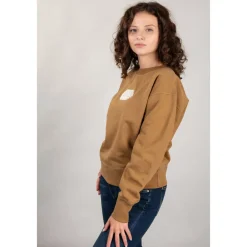 Roy Roger's Sweatshirts|Striktrøjer & Sweatere*Crew Neck Old Glory Brun