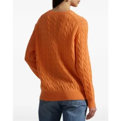 Ralph Lauren Striktrøjer & Sweatere*Crew Neck Sweater med Logo Orange