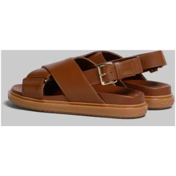 Marni Sandaler*Crisscross Fussbett Sandal Brun