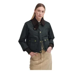 Barbour Jakker*Cropped Beadnell Waxed Jacket Grøn