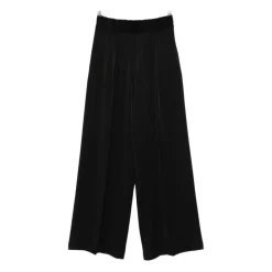 Semicouture Bukser*Cropped bukser med vide ben Sort