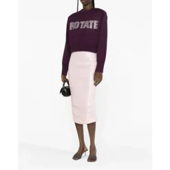 ROTATE Birger Christensen Sweatshirts*Cropped Striktrøje Lilla