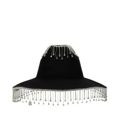 ROTATE Birger Christensen Huer & Kasketter*Crystal Cowboy Hat Sort