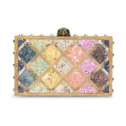 Kurt Geiger Clutch*Crystal Quilt Box Clutch Multifarvet