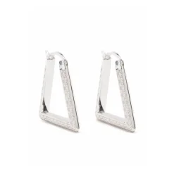 Bottega Veneta Smykker*Cubic Zirconia Sølv e Øreringe Hvid