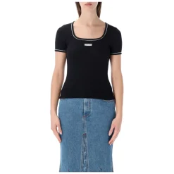 Marine Serre T-Shirts*CUTE 70'S TEE Sort