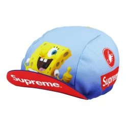 Supreme Huer & Kasketter*Cyklistkasket med trykt grafik Multifarvet