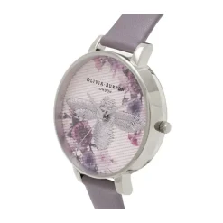Olivia Burton Ure*3D Bee Broderet Urskive Ur Lilla