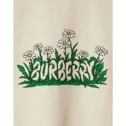 Burberry T-Shirts*Daisy Logo Print Bomulds T-shirt Beige