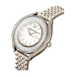Swarovski Ure*Damearmbåndsur Crystalline Aura Ur Schweizisk Produktion, Metalarmbånd, Gylden, Champagne-Gylden Finish 5519456 Gul