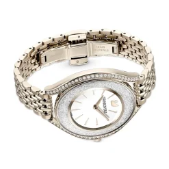 Swarovski Ure*Damearmbåndsur Crystalline Aura Ur Schweizisk Produktion, Metalarmbånd, Gylden, Champagne-Gylden Finish 5519456 Gul