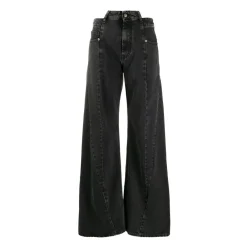 Maison Margiela Jeans*Décortiqué Wide-Leg Jeans Sort