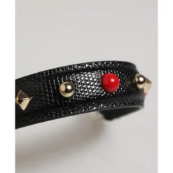 Dolce & Gabbana Tilbehør Til Tasker*Dekoreret læderskulderrem Sort