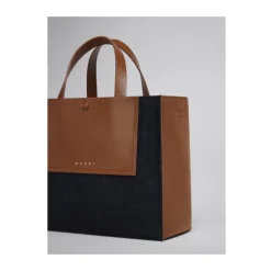 Marni Indkøbstasker*Denim Brun Skuldertaske Multifarvet