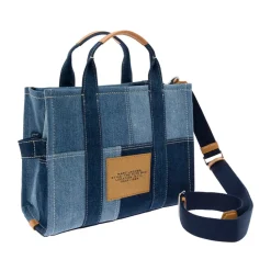 Marc Jacobs Indkøbstasker*Denim Tote Taske med Logo Print Blå