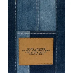 Marc Jacobs Indkøbstasker*Denim Tote Taske med Logo Print Blå