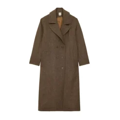 Ines de la Fressange Paris Frakker*Denise Brown Uld Herringbone Frakke Brun