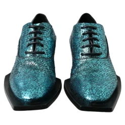 Dolce & Gabbana Snøresko*Derby Block Heel Shoes Blå