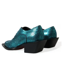 Dolce & Gabbana Snøresko*Derby Block Heel Shoes Blå